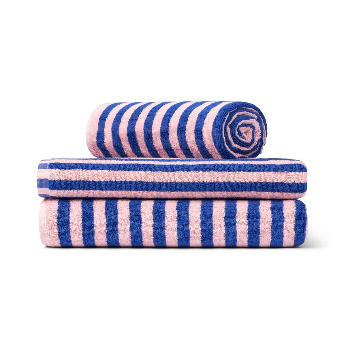 Bongusta Naram Towels - Dazzling Blue and Rose