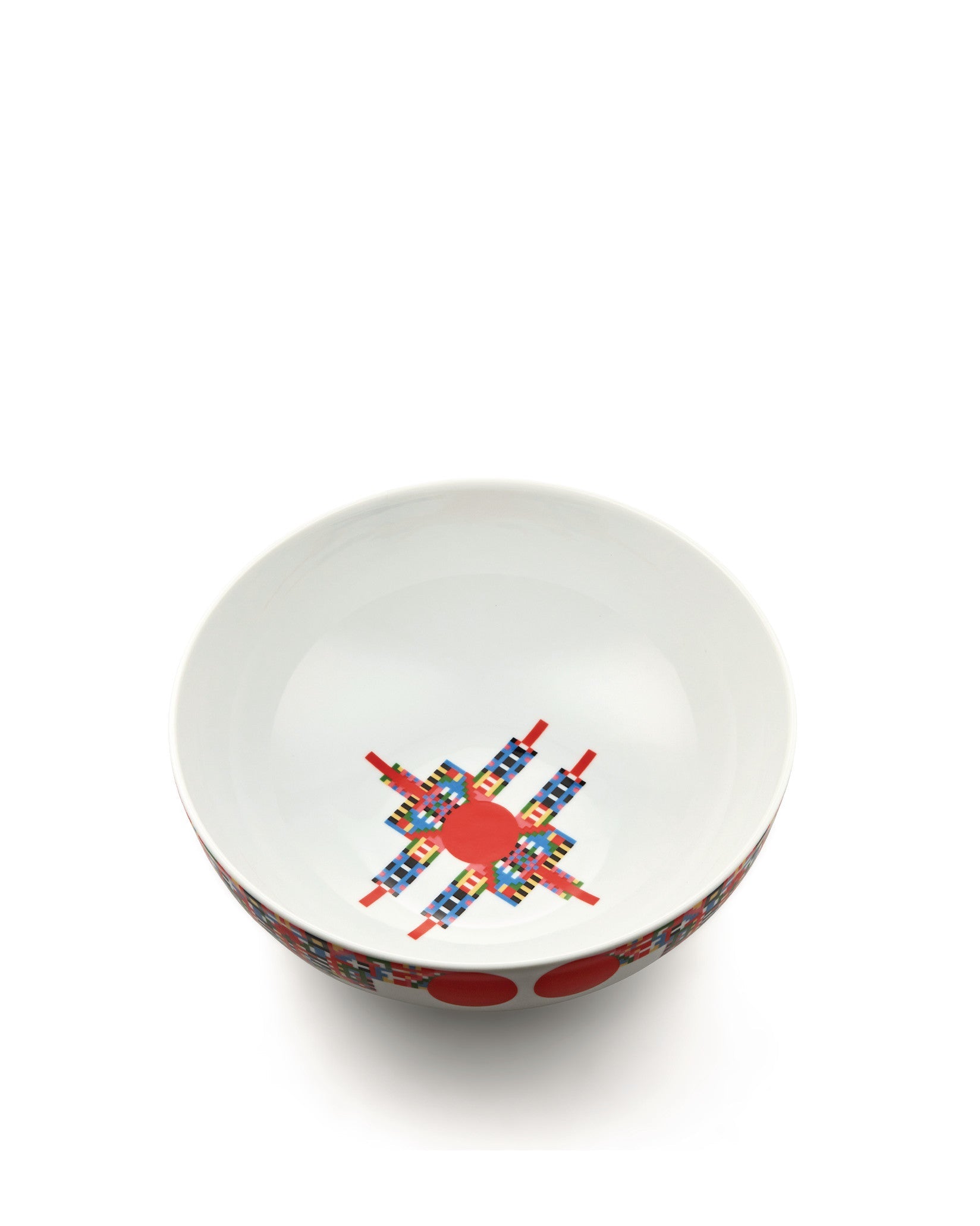 Alessi Holyhedrics Pastry And Nut Bowl In Decorated Porcelain