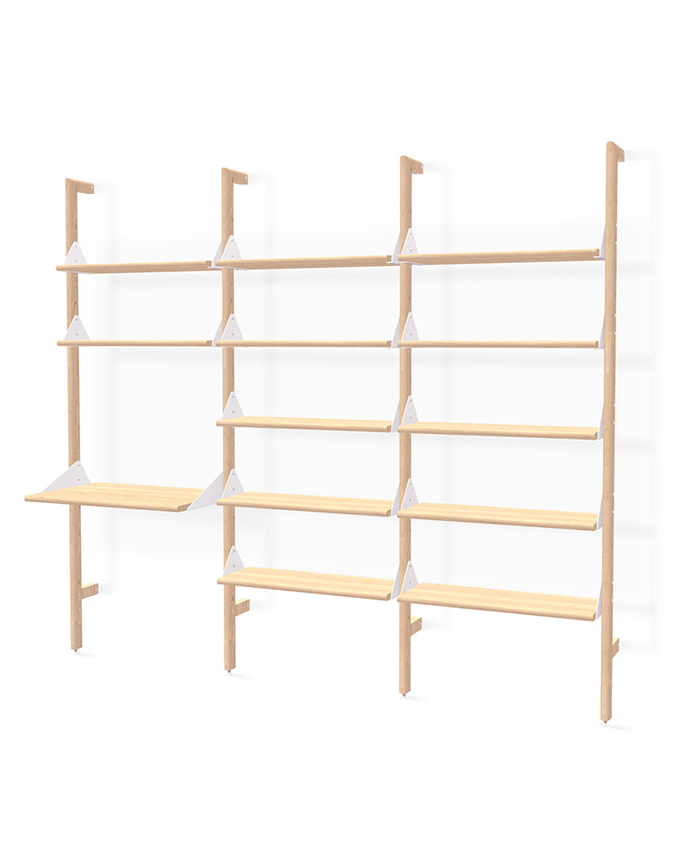 Gus Modern Branch-3 Shelving Unit with Desk