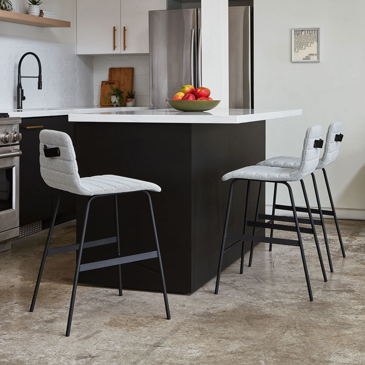 Gus Modern Lecture Bar Stool Upholstered