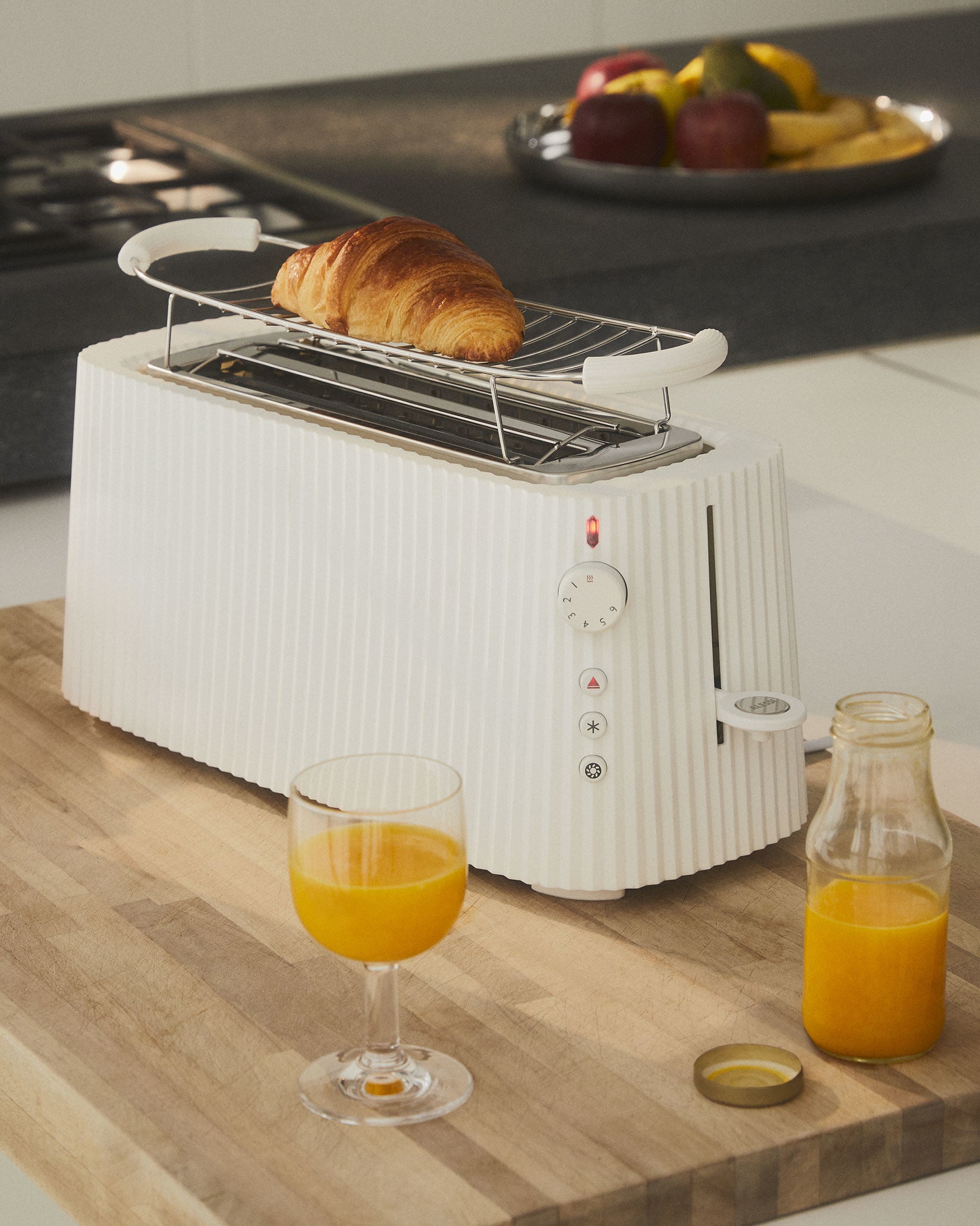 Alessi Plissé Long Double Compartment Toaster