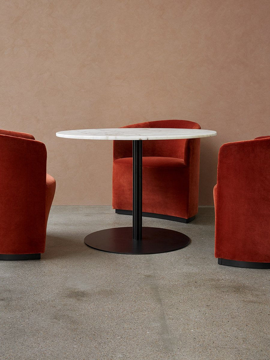 Audo Harbour Column Table, Round With Circular Base - 3 Heights