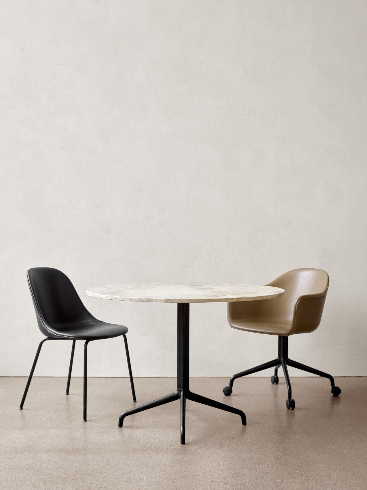 Audo Harbour Column Table, Round With Star Base - 3 Heights