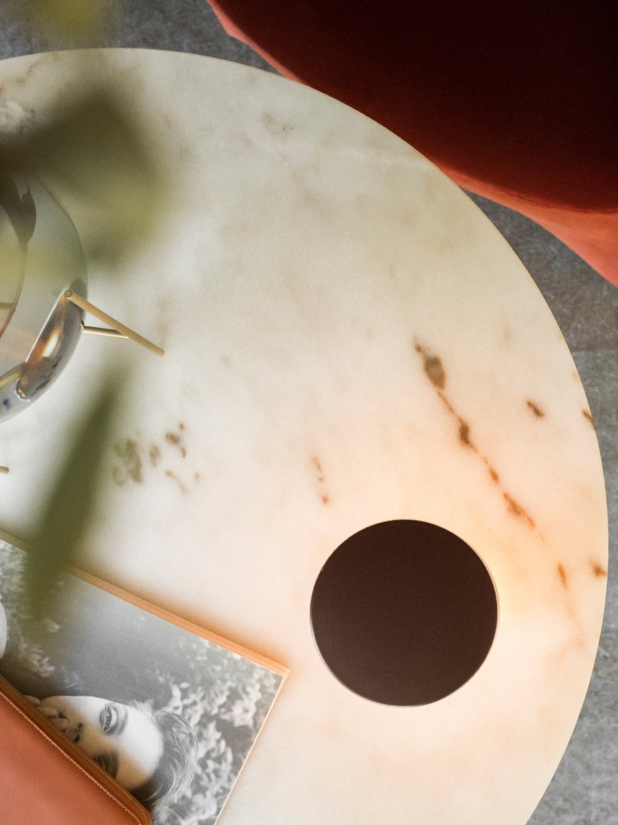Audo Harbour Column Table, Round With Circular Base - 3 Heights