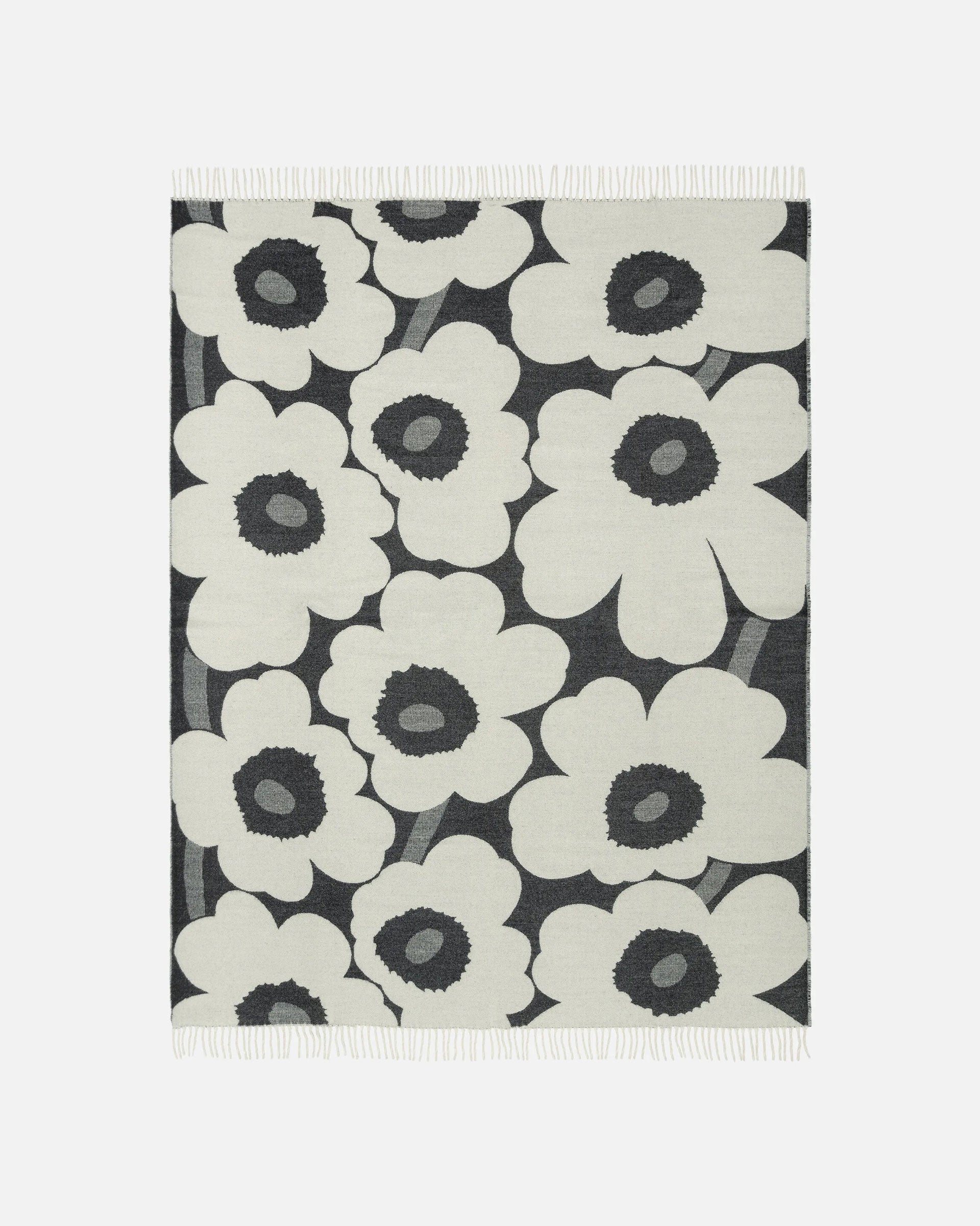 Marimekko Unikko Blanket White Black 313 Design Market