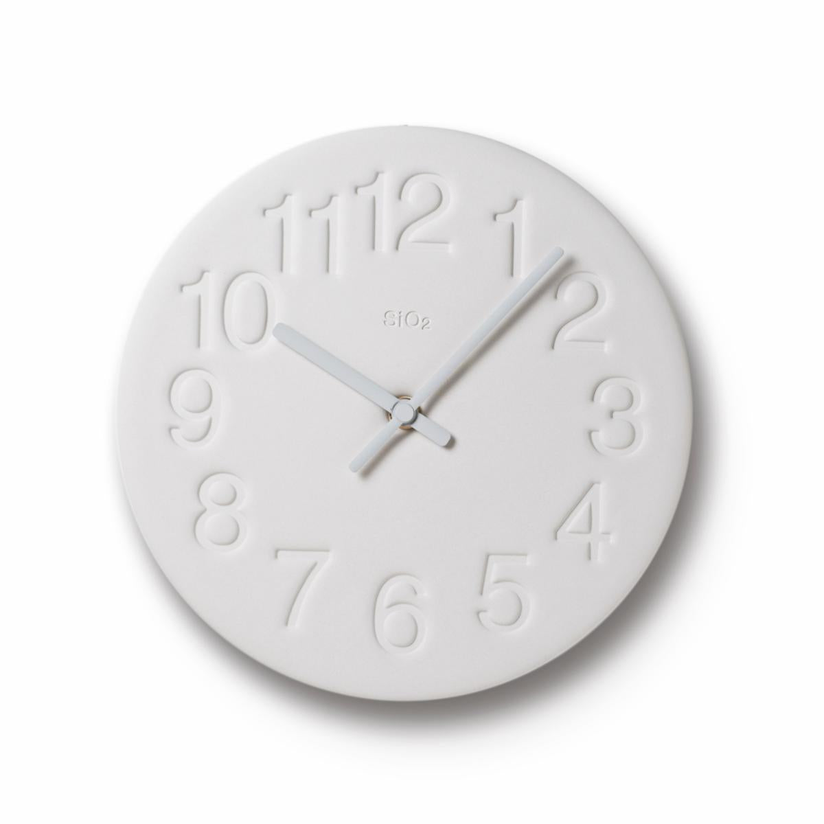 Lemnos Diatomaceous Earth Clock - White