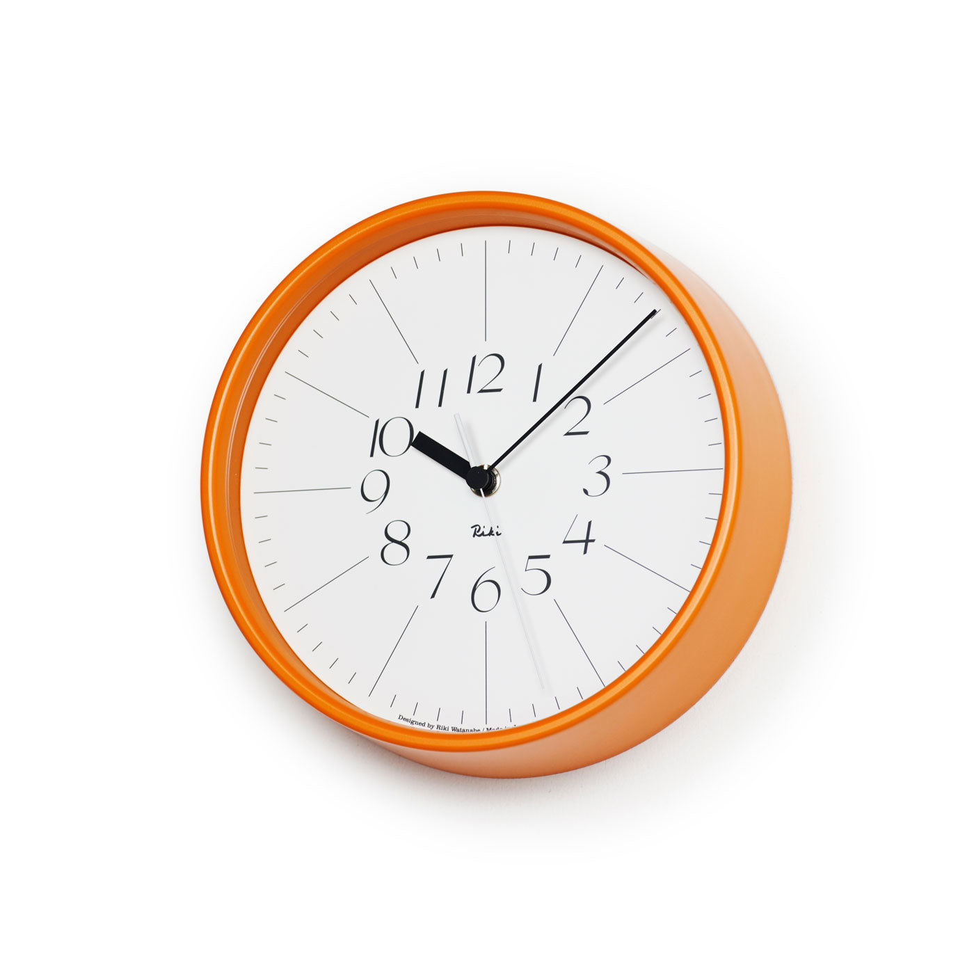 Lemnos Riki Steel Clock - Orange