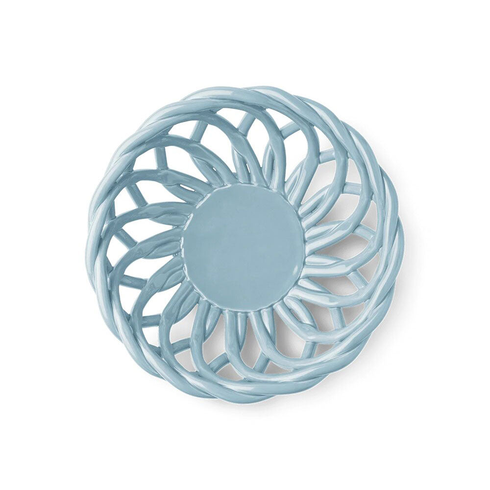 Octaevo Sicilia Ceramic Basket Small - Light Blue