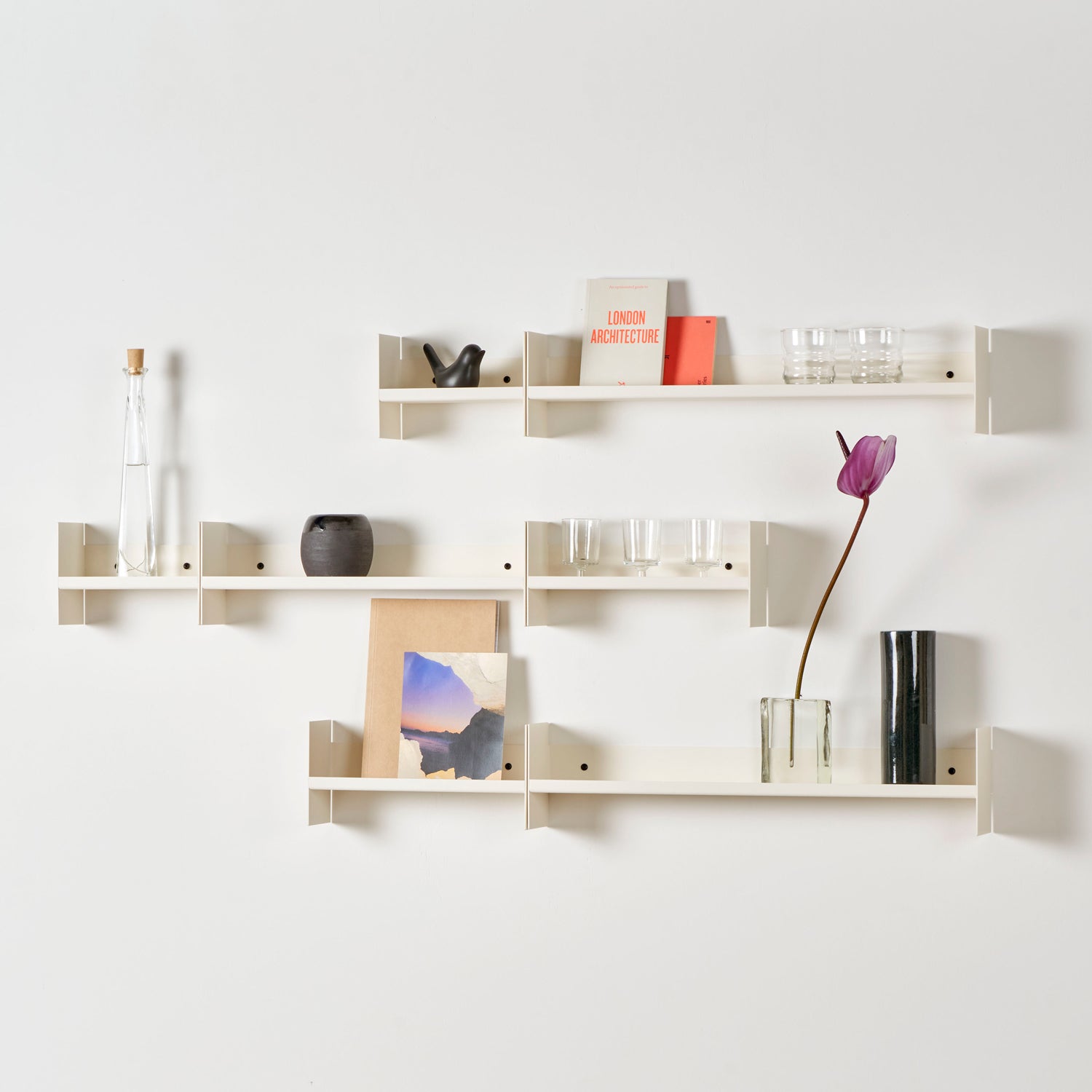 TIPTOE PLI Slim Steel Wall Shelf - 20 To 60cm