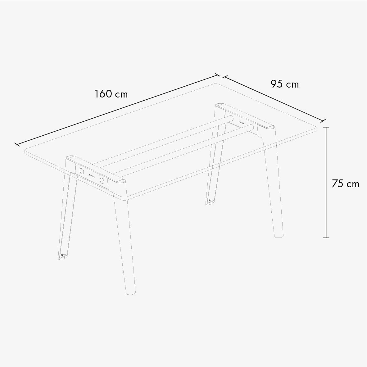 TIPTOE NEW MODERN Meeting Table - White Plywood