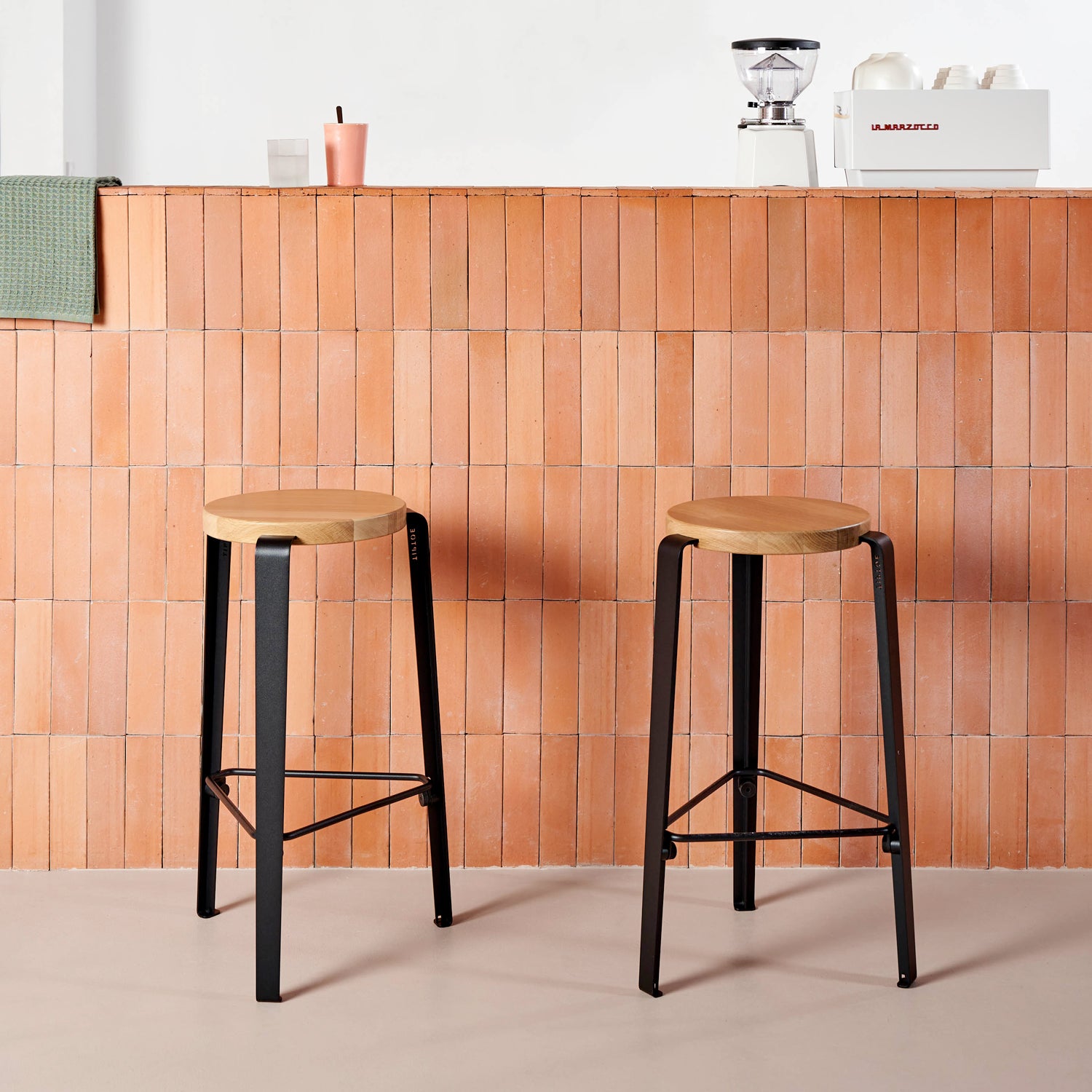 TIPTOE LOU Bar Stool - Solid Oak