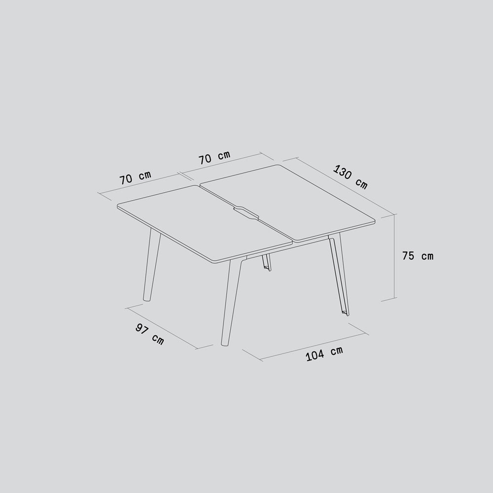 TIPTOE NEW MODERN 2-Seater Workbench - White Plywood