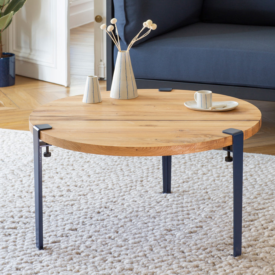 TIPTOE Round Coffee Table 80cm - Reclaimed Wood