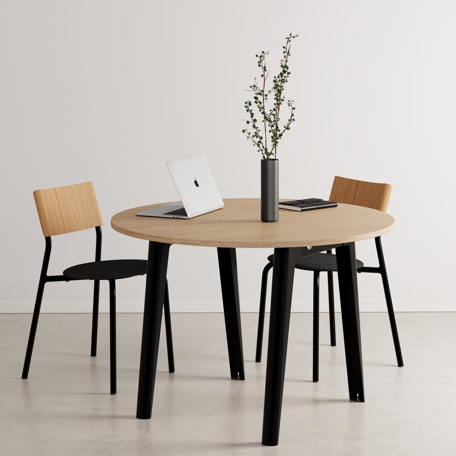 TIPTOE NEW MODERN Round Meeting Table Diameter 110cm - Eco-Certified Wood