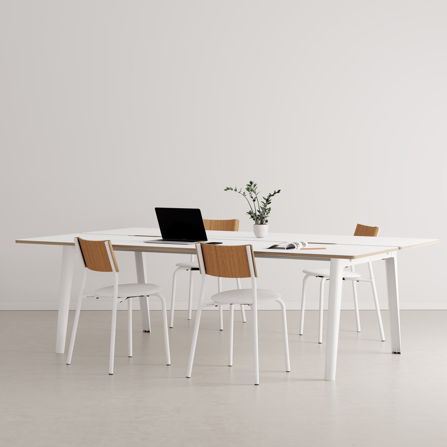 TIPTOE NEW MODERN 4-Seater Workbench - White Plywood