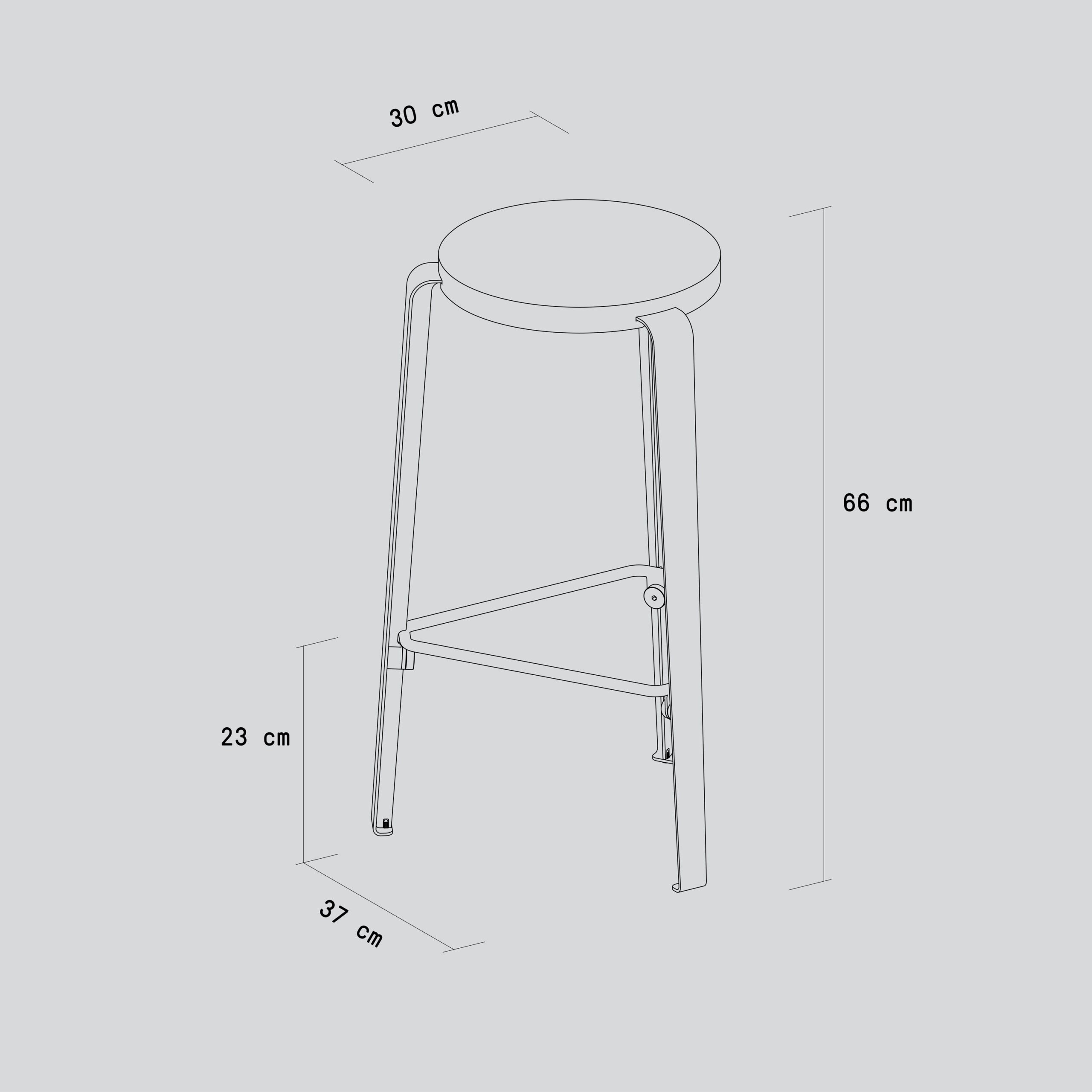 TIPTOE LOU Bar Stool - Macchiato Recycled Plastic