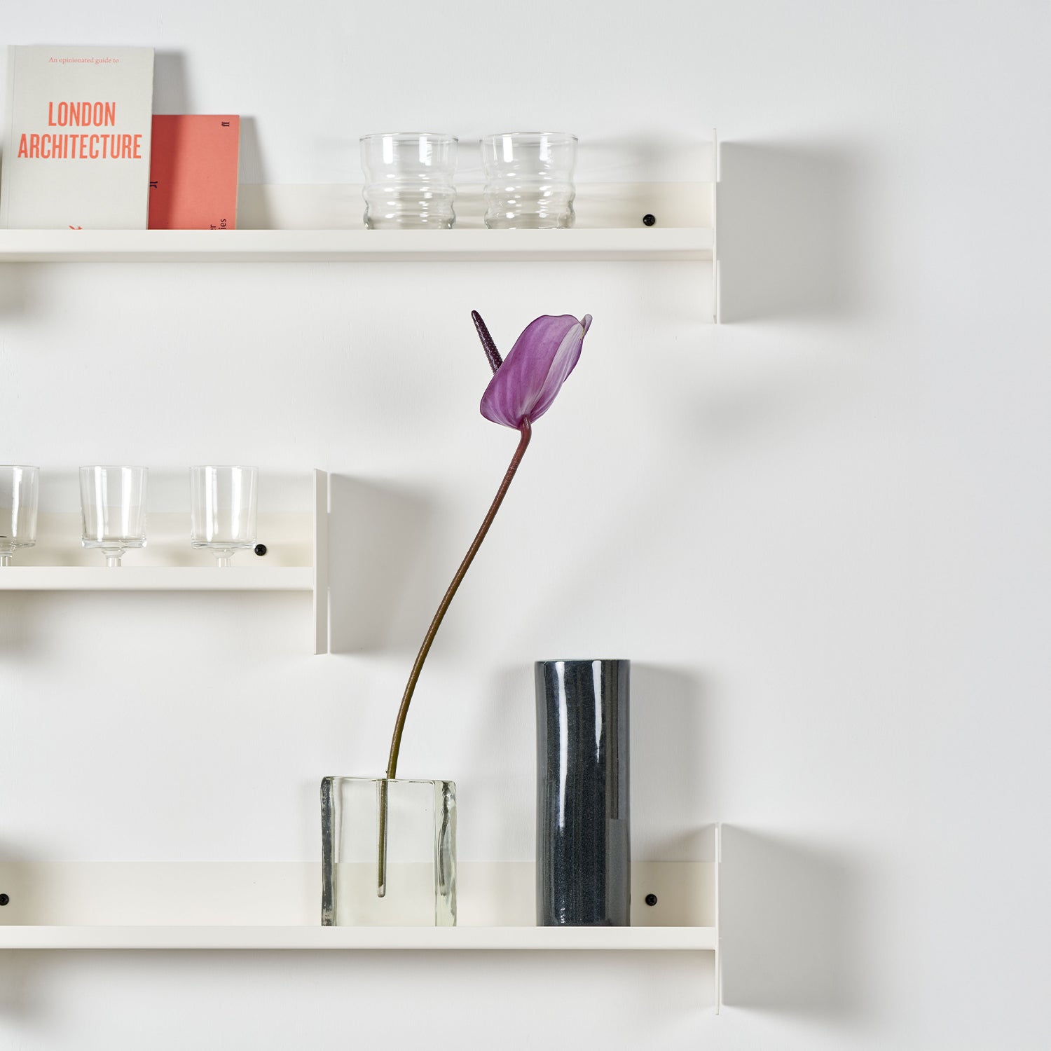 TIPTOE PLI Slim Steel Wall Shelf - 20 To 60cm