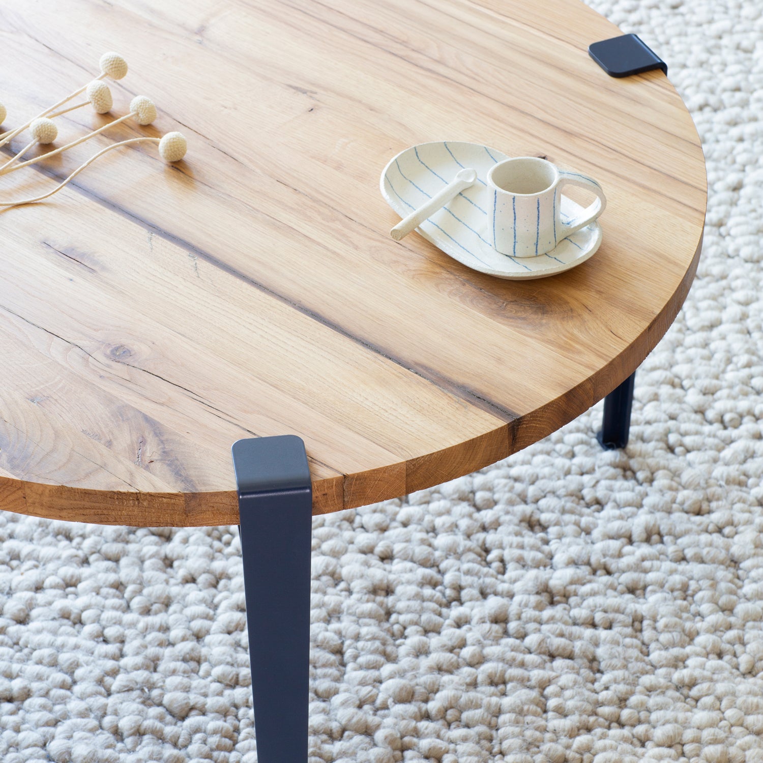 TIPTOE Round Coffee Table 80cm - Reclaimed Wood