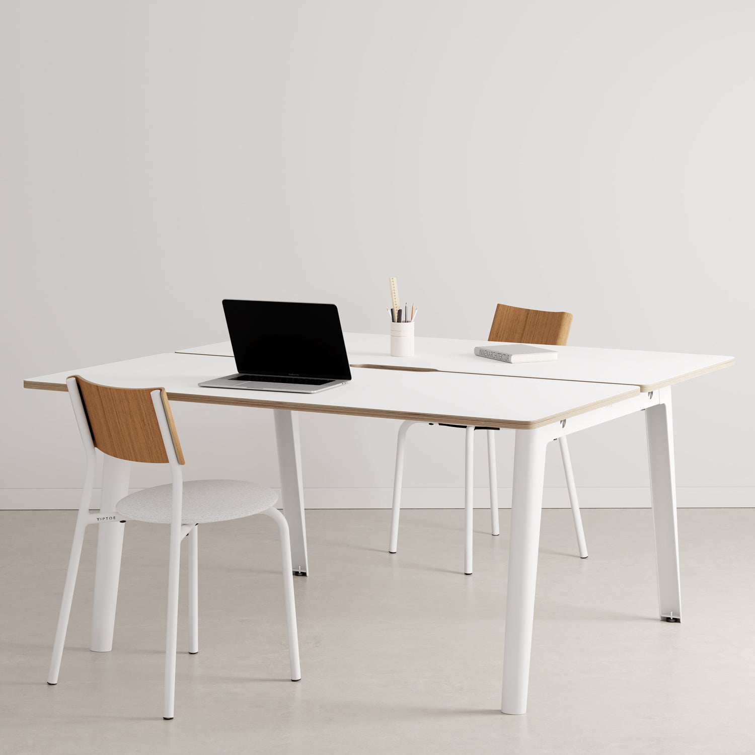 TIPTOE NEW MODERN 2-Seater Workbench - White Plywood