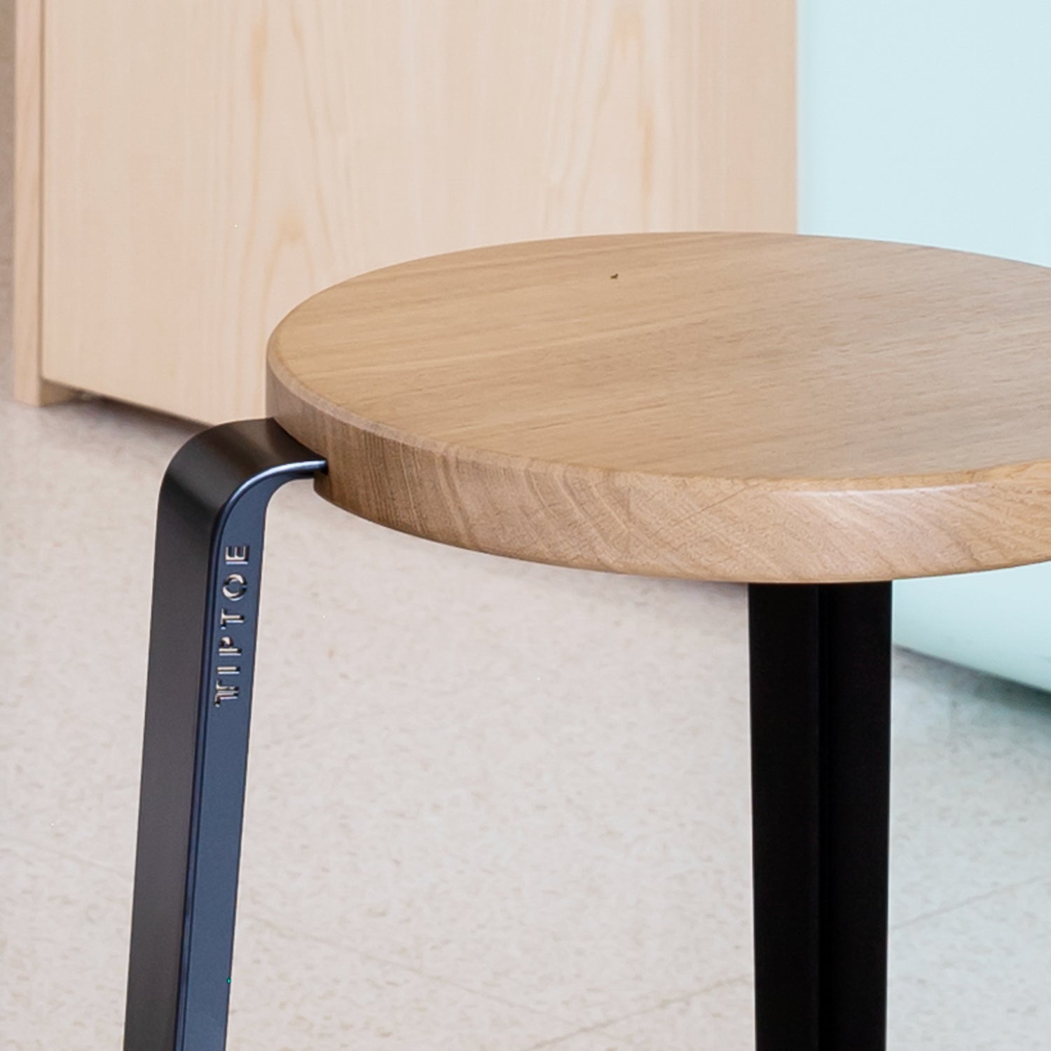 TIPTOE LOU Bar Stool - Solid Oak