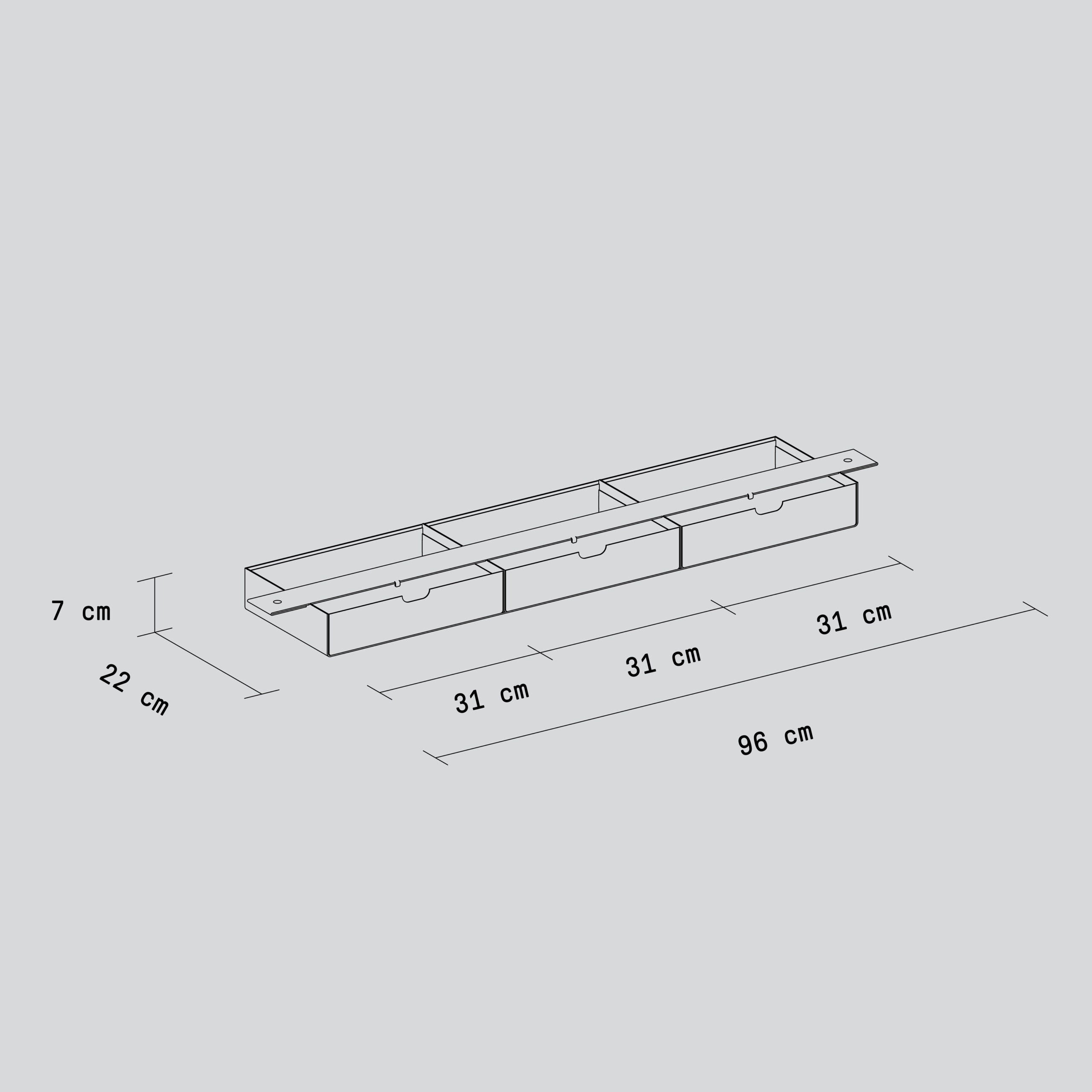 TIPTOE Steel Drawers Unit For New Modern Desk