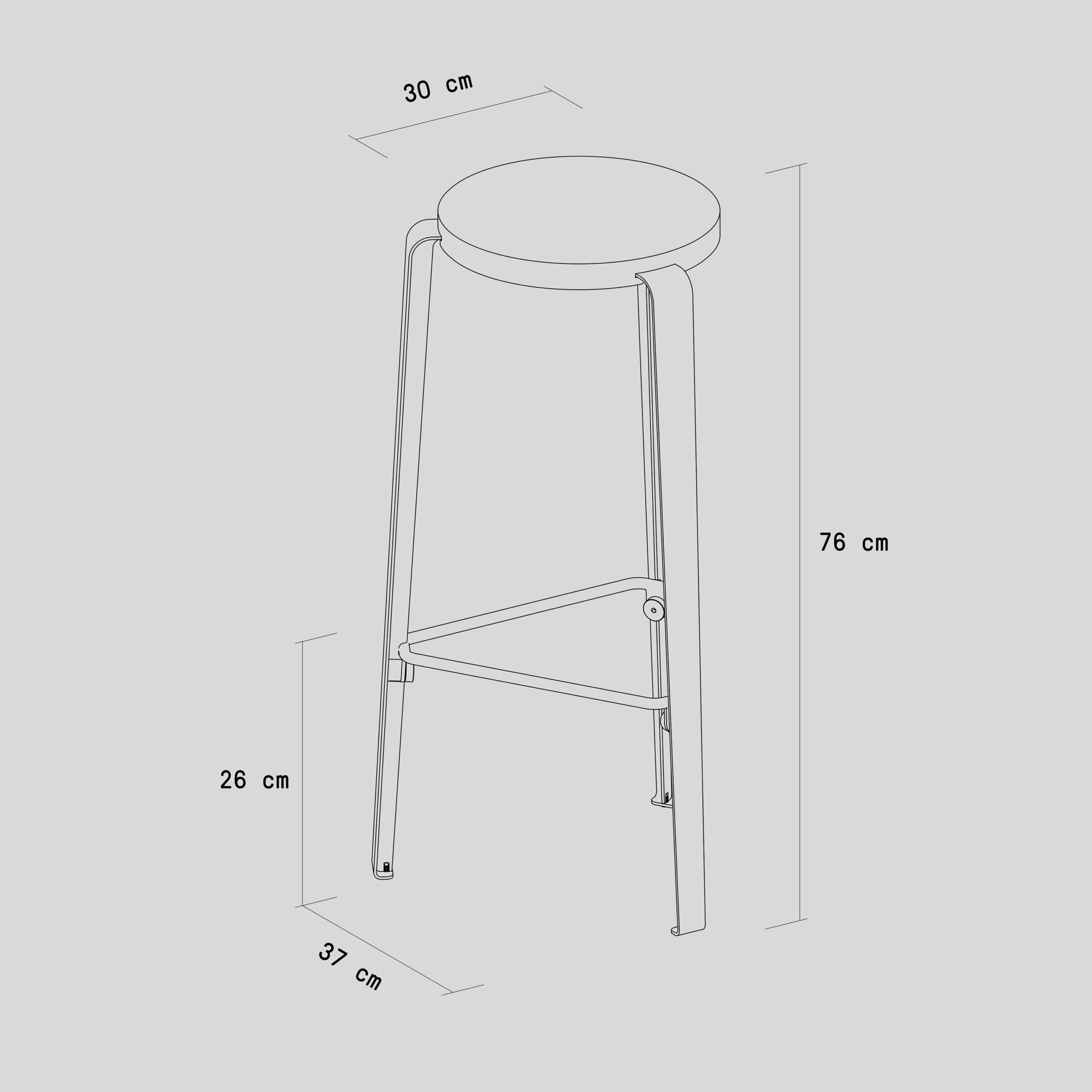 TIPTOE LOU Bar Stool - Venezia Recycled Plastic