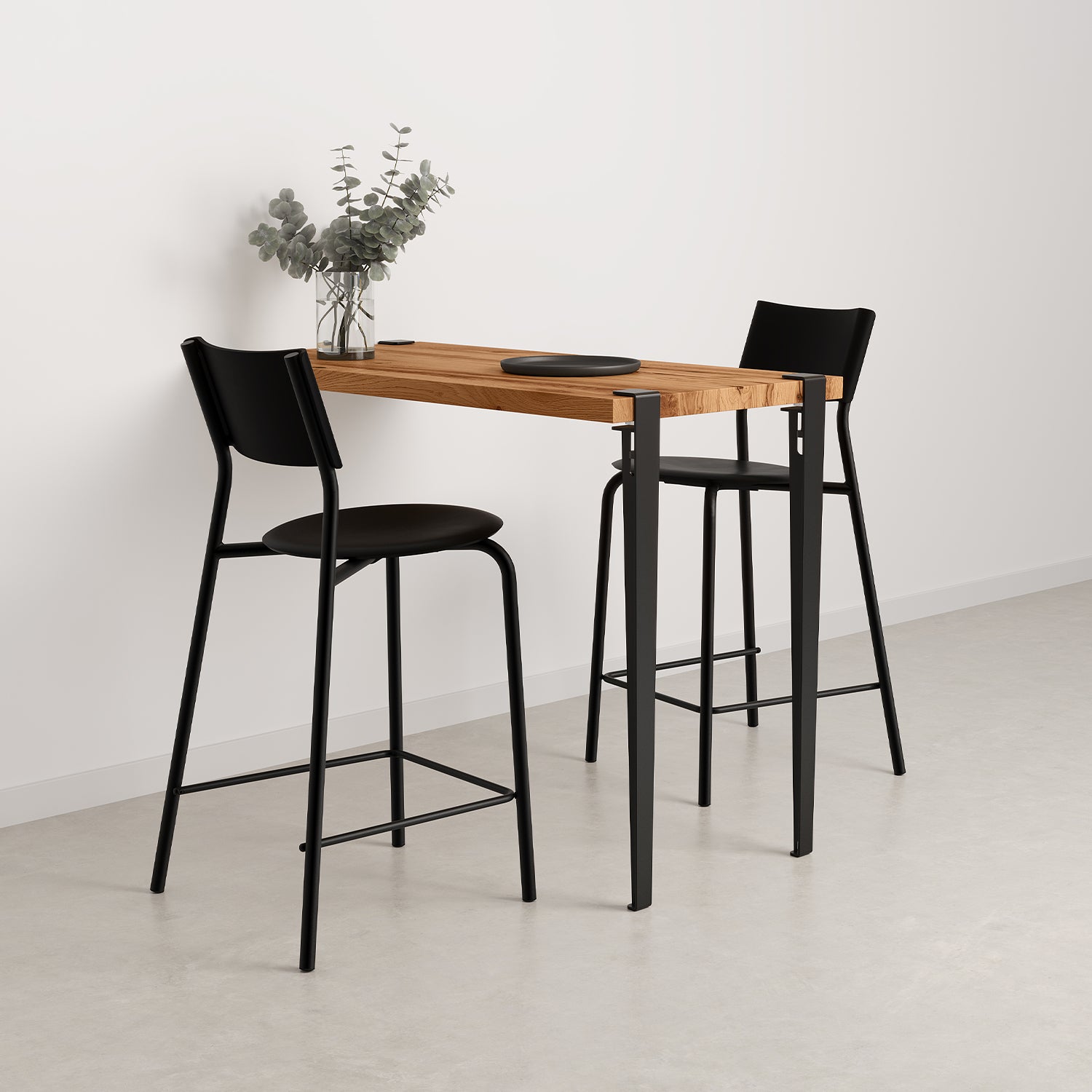 TIPTOE Wall-Mounted High Table - Reclaimed Wood