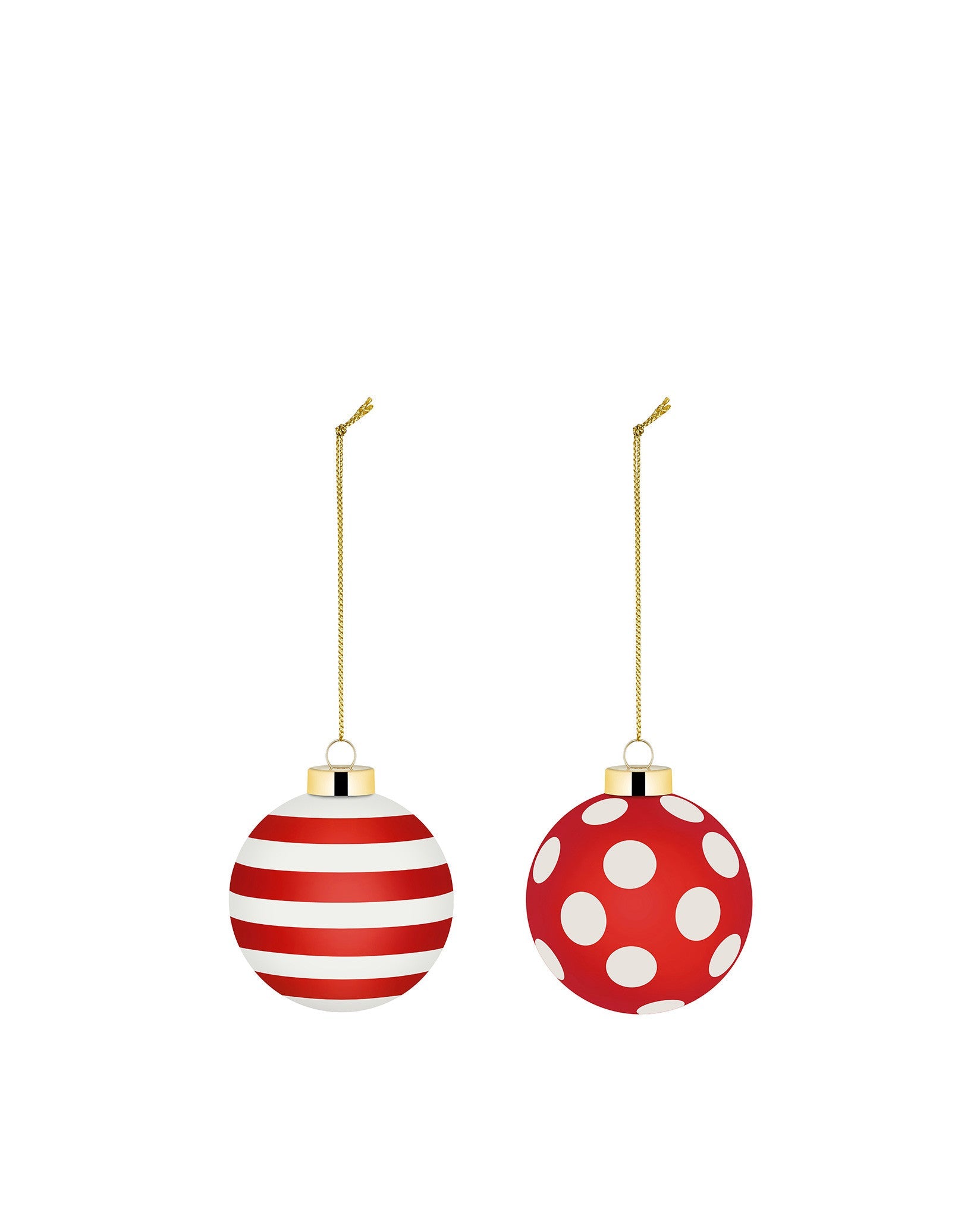 Alessi Delight Set Of 2 Christmas Baubles