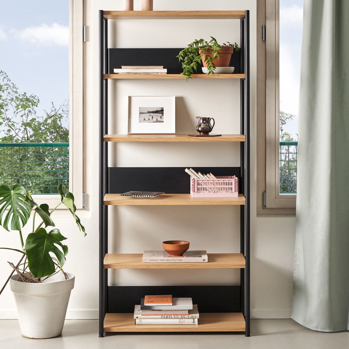 TIPTOE UNIT shelf - H180 to 215 x W84cm - eco-certified wood