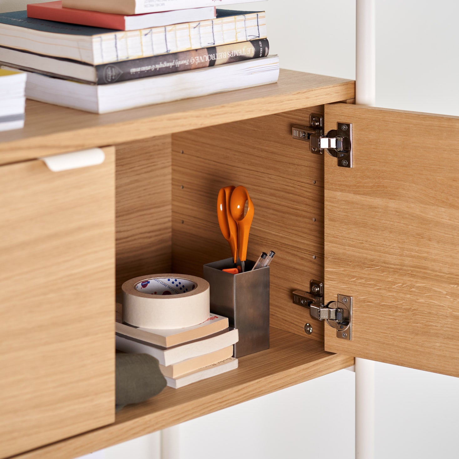 TIPTOE UNIT desk shelf - H180 to 215 x W244cm - eco-certified wood