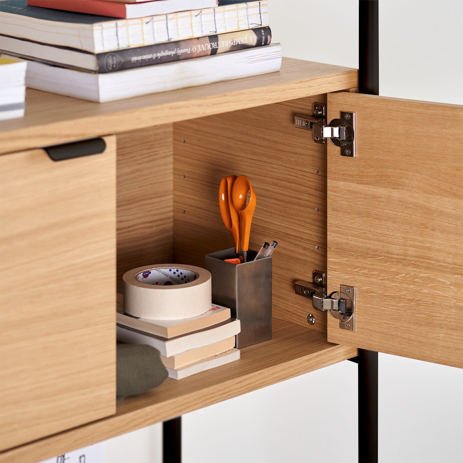 TIPTOE UNIT desk shelf - H180 to 215 x W244cm - eco-certified wood