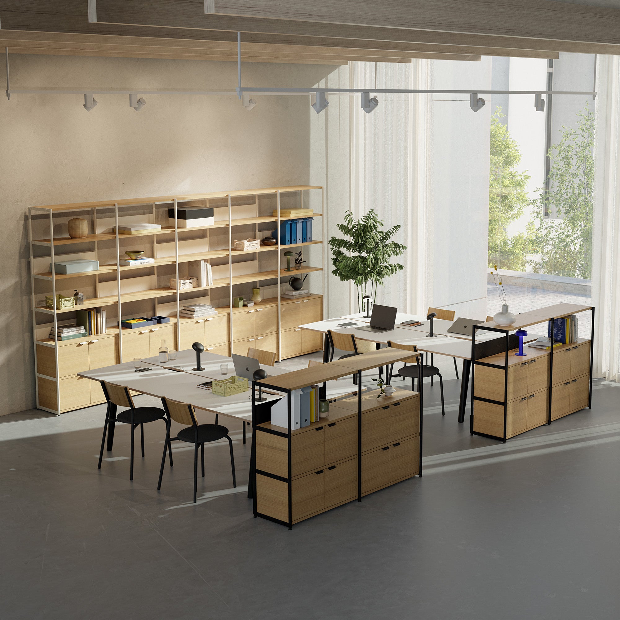 TIPTOE NEW MODERN 4-Seater Workbench - White Plywood
