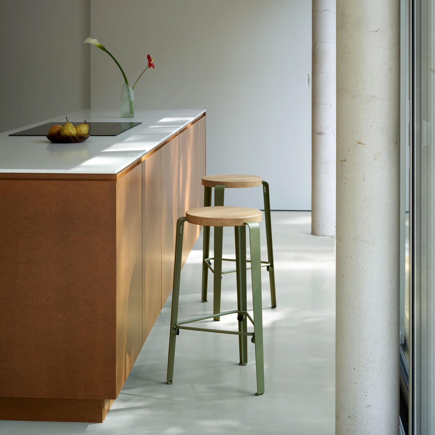 TIPTOE LOU Bar Stool - Solid Oak