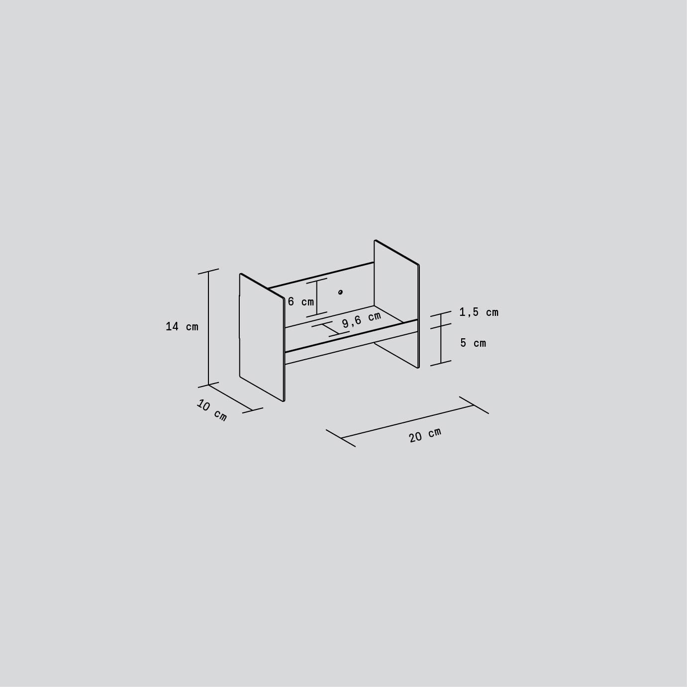TIPTOE PLI Slim Steel Wall Shelf - 20 To 60cm