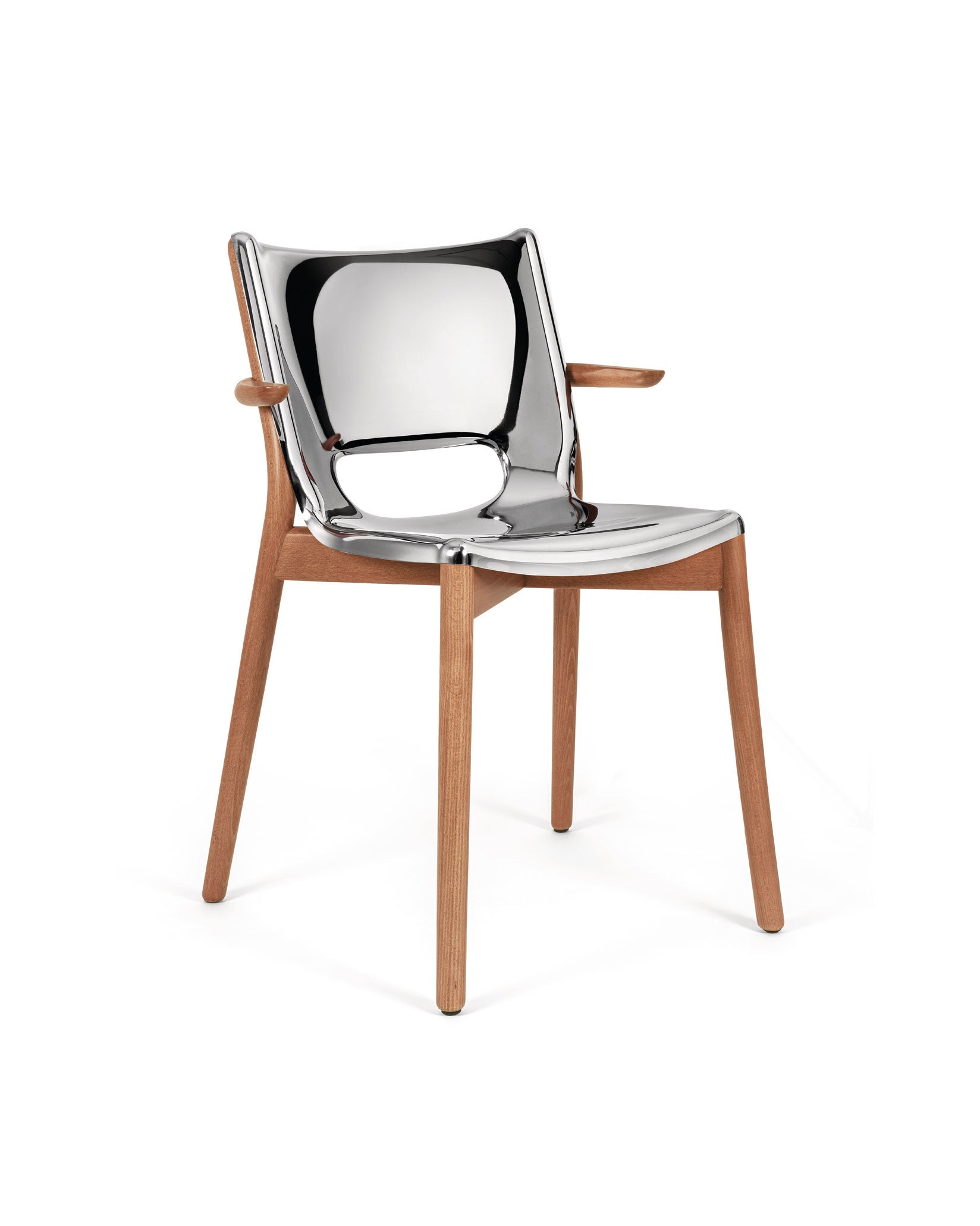 Alessi Poêle Collection Monoshell Chair With Armrests
