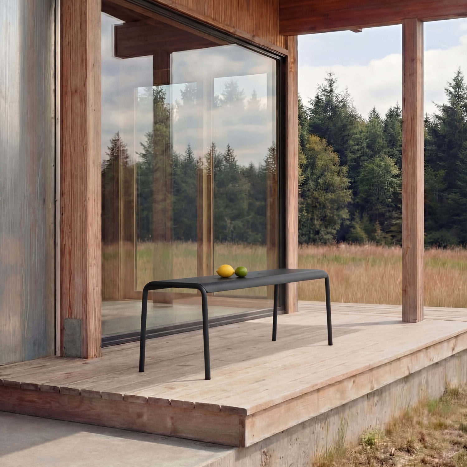 TIPTOE Outdoor Bench PANORAMA - Powder-Coated Steel