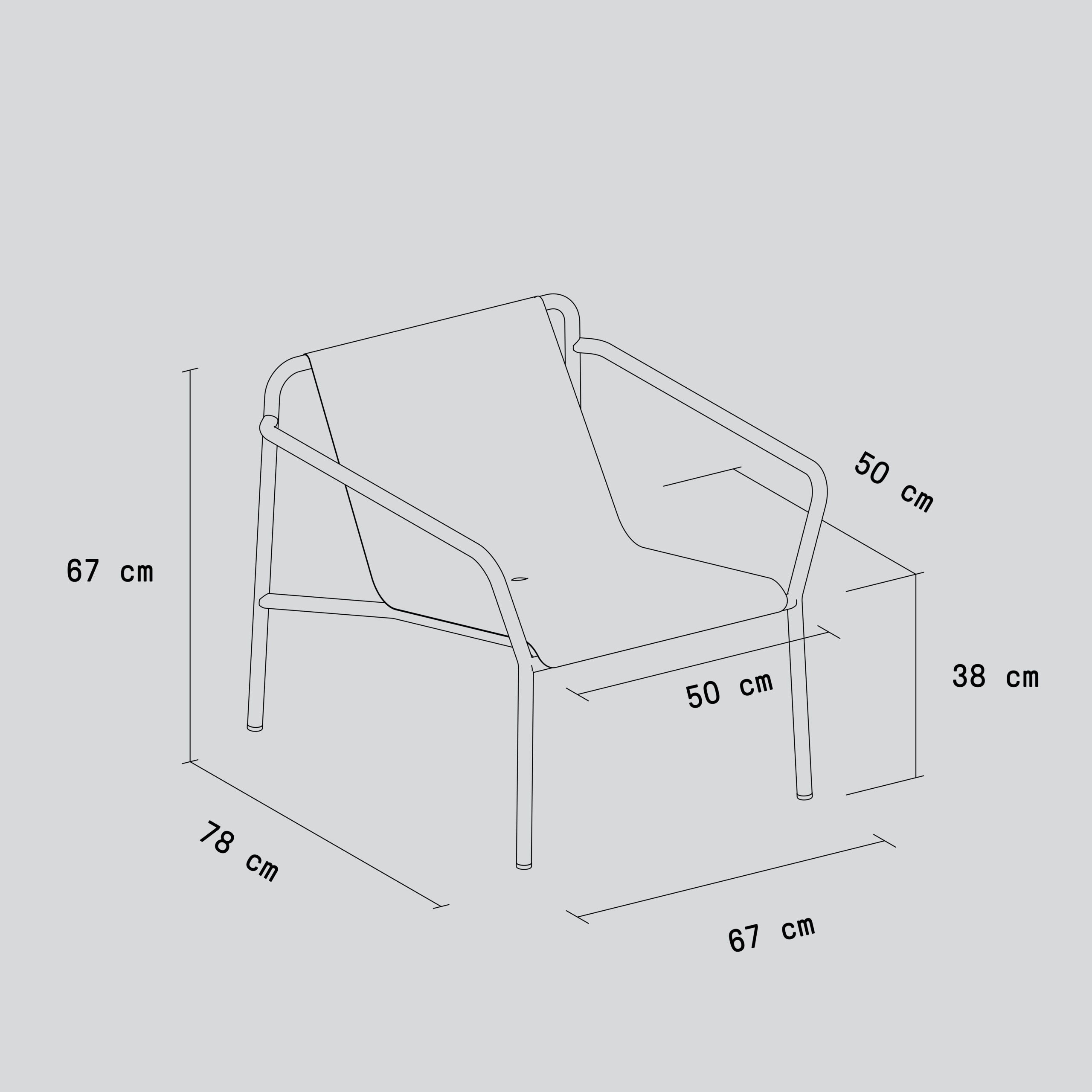TIPTOE Outdoor Lounge Chair PANORAMA - Powder-Coated Steel