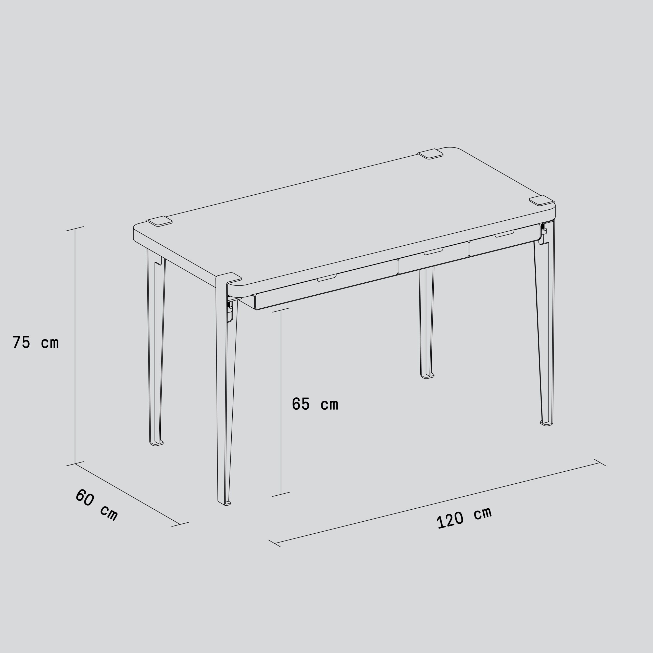TIPTOE Desk 120X60cm - Reclaimed Wood