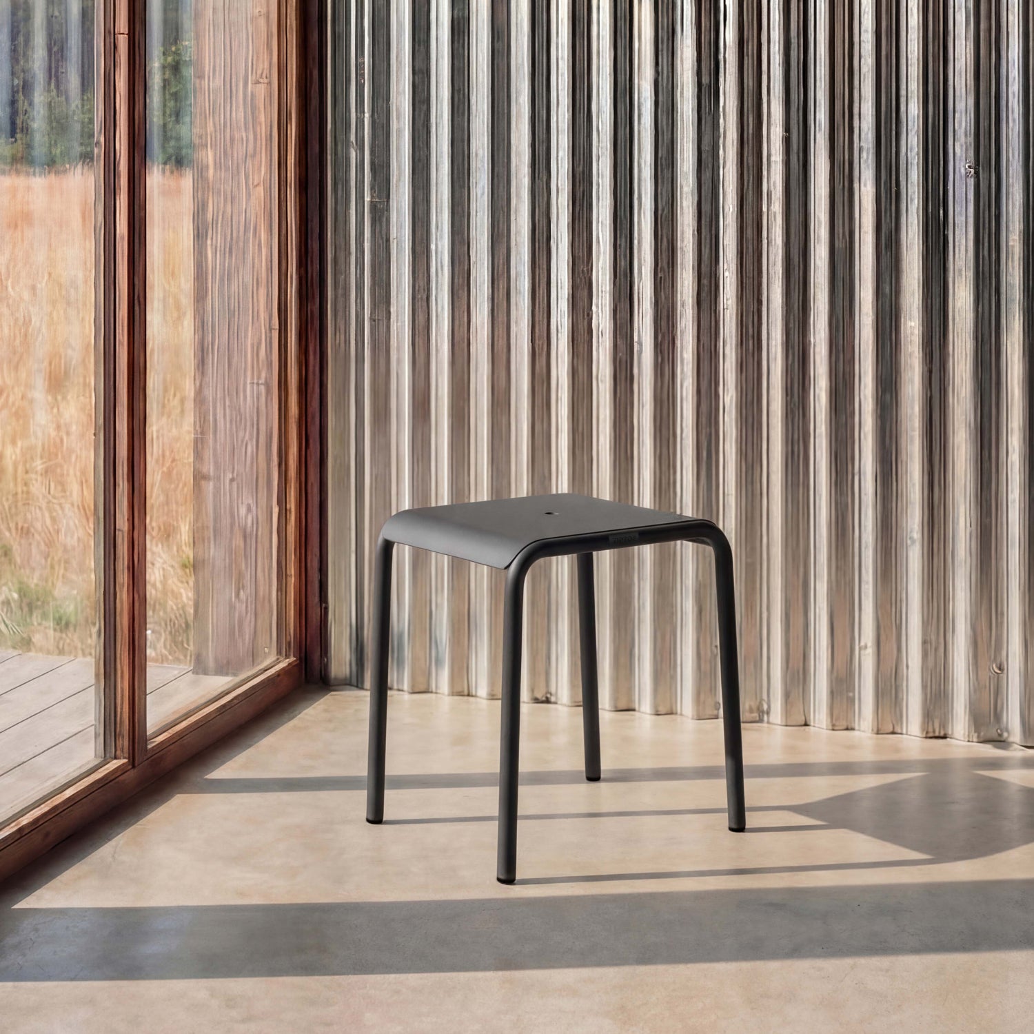 TIPTOE Outdoor Stool PANORAMA - Powder-Coated Steel