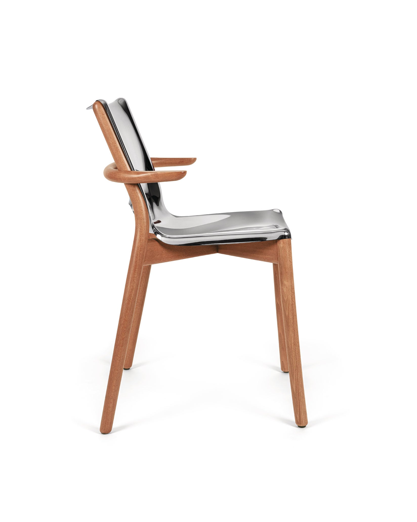 Alessi Poêle Collection Monoshell Chair With Armrests