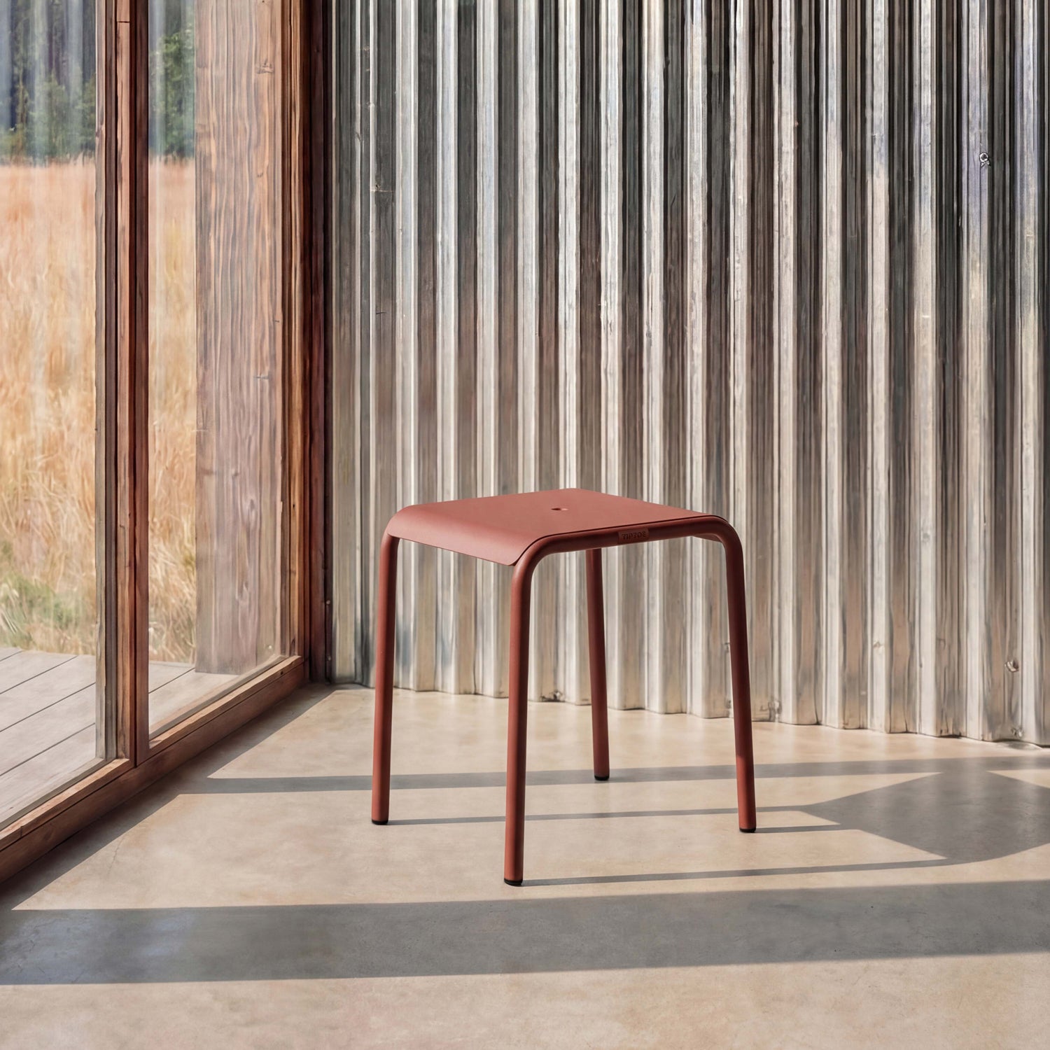 TIPTOE Outdoor Stool PANORAMA - Powder-Coated Steel