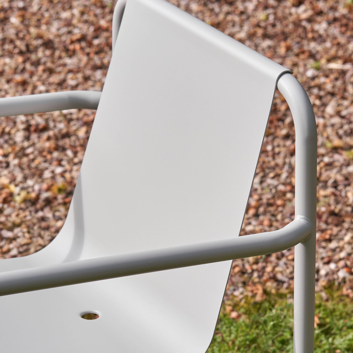 TIPTOE PANORAMA outdoor chair with armrests - powder-coated steel