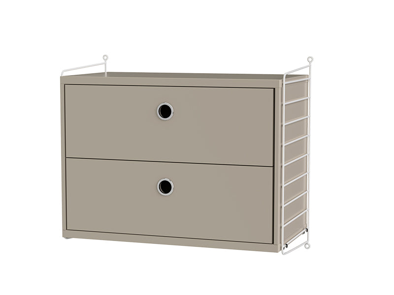 String Furniture Bedroom Bundle S A in Beige shelves and white panels