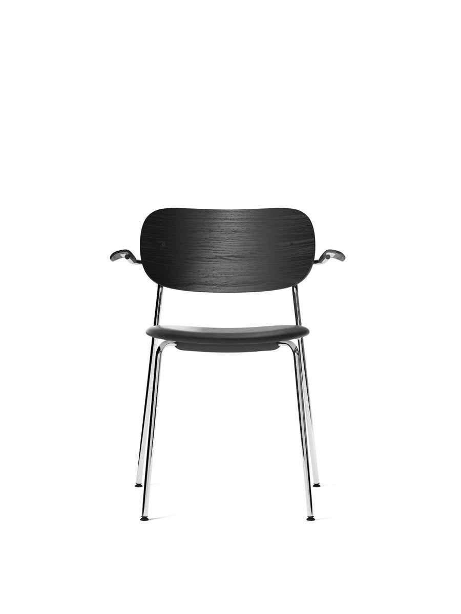 Audo Co Dining Chair, With Arms, Partially Upholstered