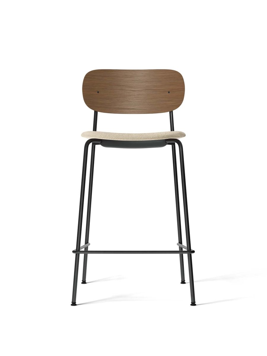 Audo Co Bar Chair, Upholstered - Dark Stained Oak / Audo Bouclé US 02