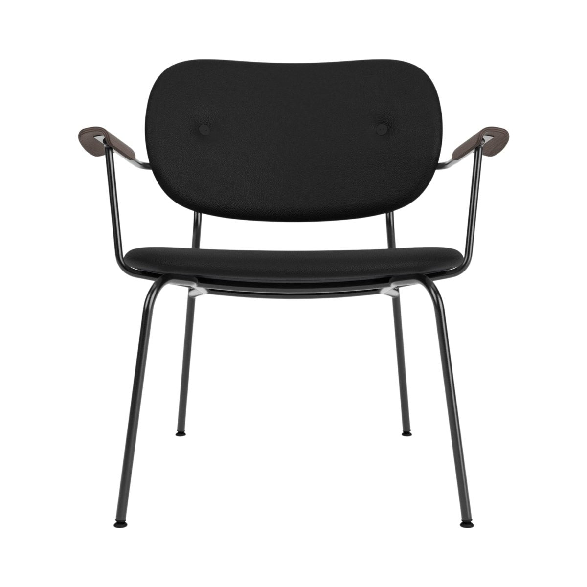 Audo Co Lounge Chair, Fully Upholstered – Dark Stained Oak Arms / 1001/Sierra