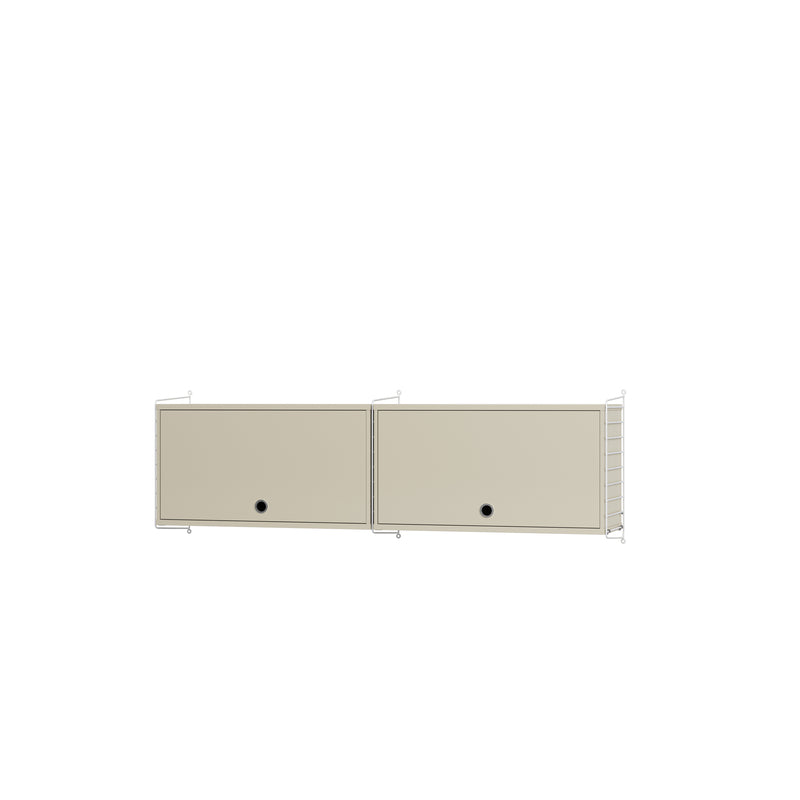 String Furniture Kitchen Bundle K N in Beige shelves and white panels