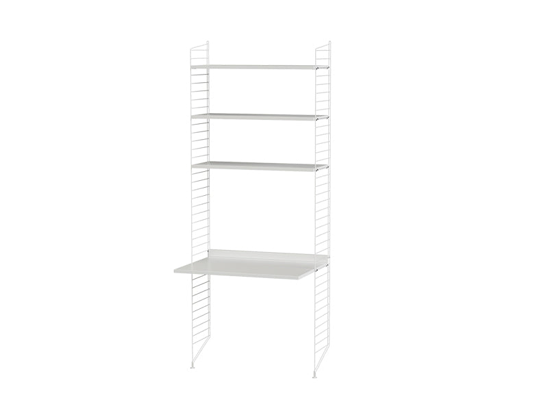 String Furniture Kids Room Bundle C C in White shelves and white panels