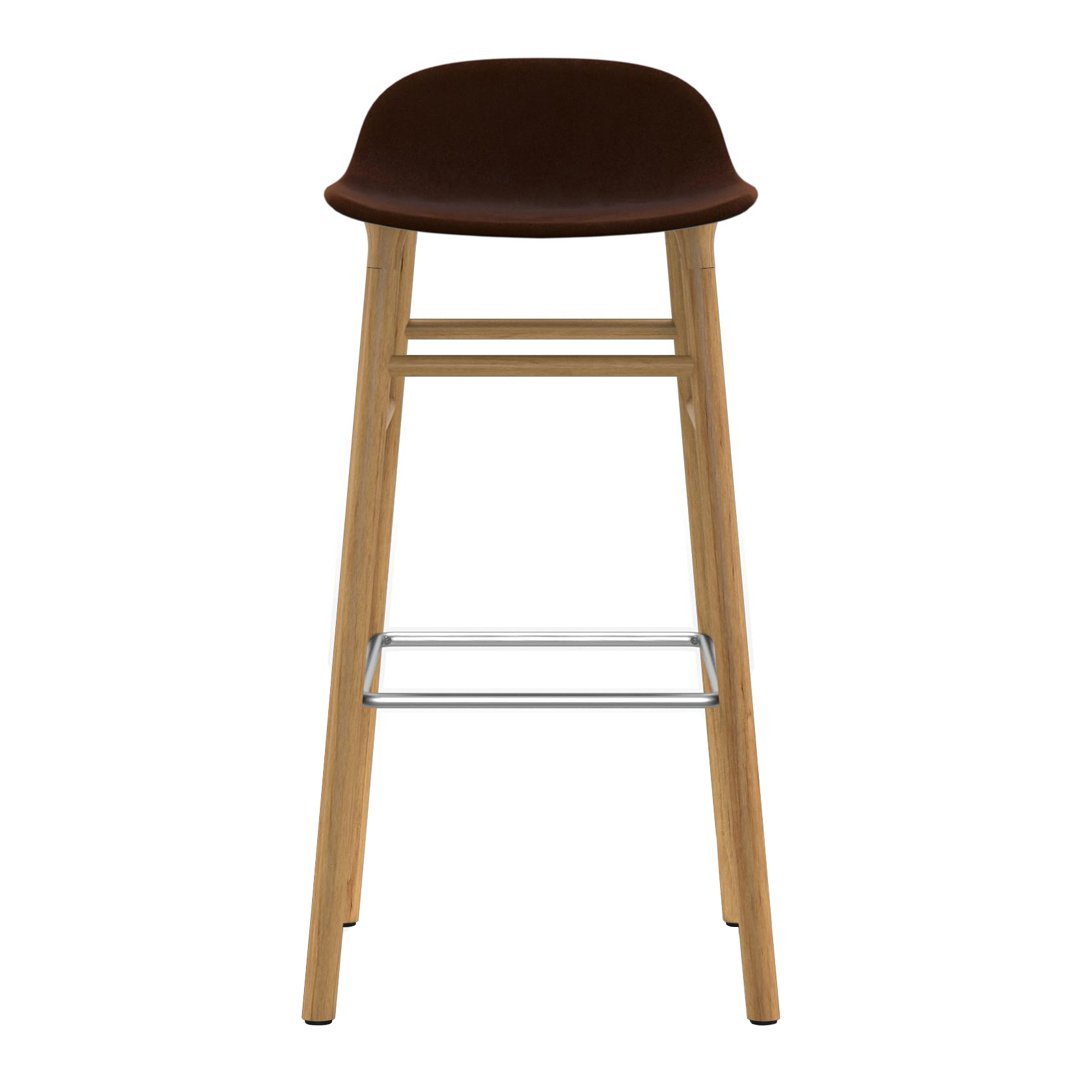 Normann Copenhagen Form Bar Stool - Wood Legs - Upholstered
