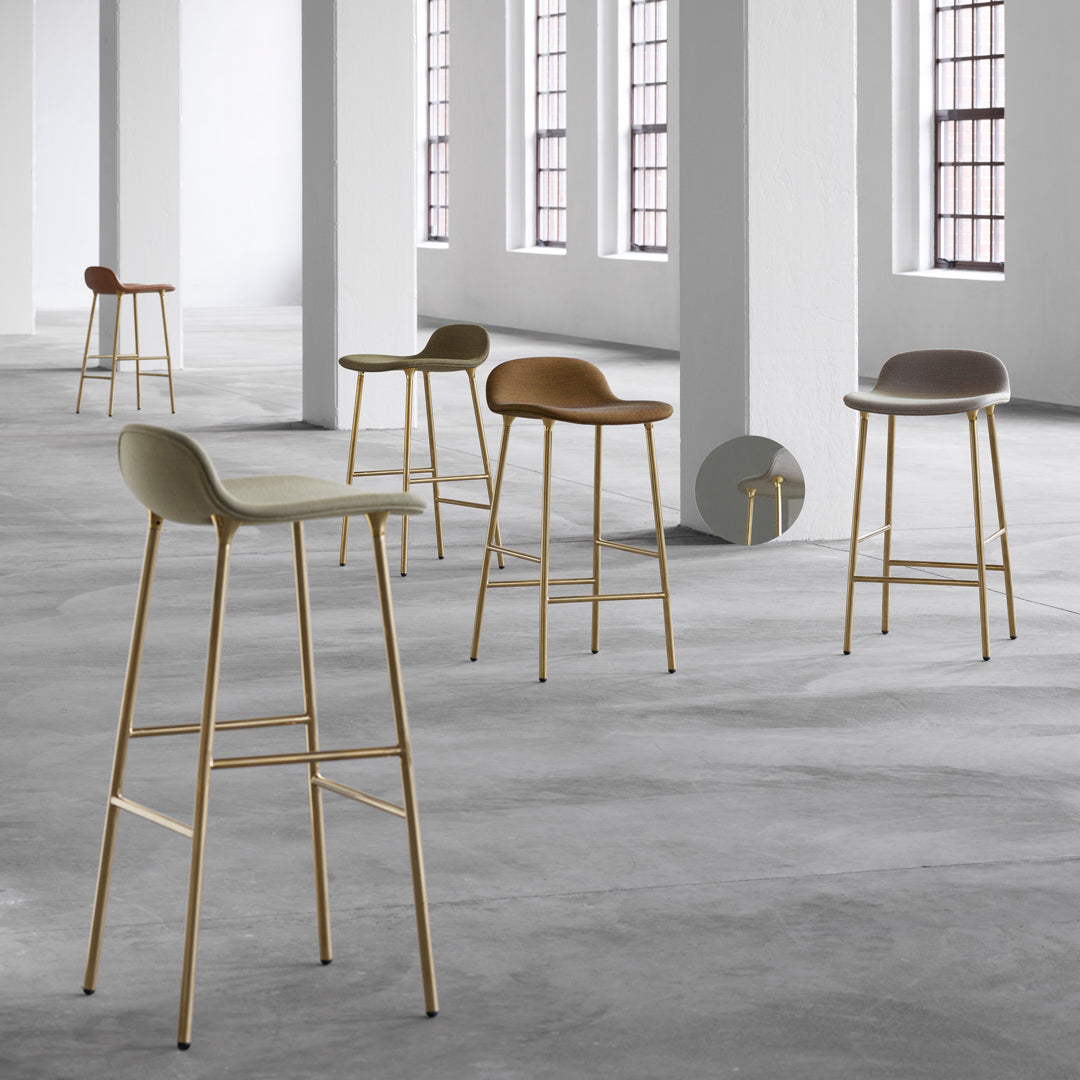 Normann Copenhagen Form Bar Stool - Metal Legs - Upholstered